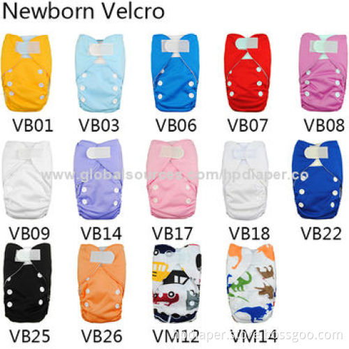 Phantom Black New Born Pocket Cloth Diaper, Hook-and-loop Closure